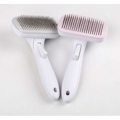 Linu amazon top seller 2020 pets Pet groomer grooming hair removal self cleaning slicker brush for dogs and cats