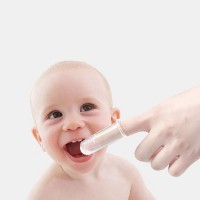 Baby Finger Silicon Toothbrush+Box set Children Teeth Clear Soft Silicone Infant Rubber Cleaning Baby Tooth Brush