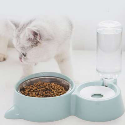 Integrated Pet Dog Cat Automatic Waterer and Food Feeder