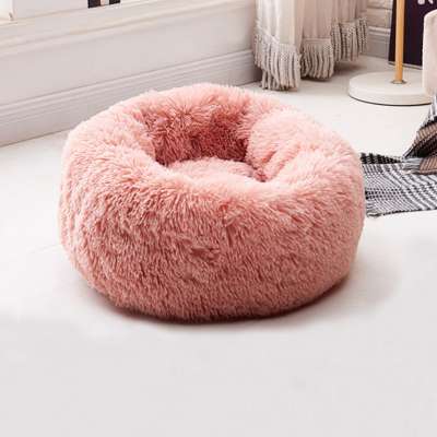 Linu Free Logo Coral Velvet Plush Cat Bed 40cm~80cm Large Dog Bed Winter Warm Cat Nest small Animal Bed Cat House